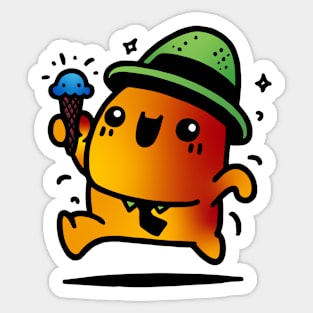 Cute Ice Cream Character Sticker